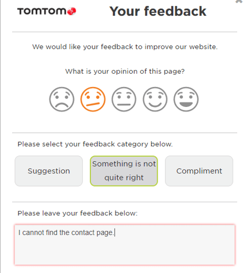 ecommerce feedback form