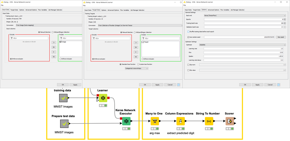 Configuring the Keras Network Learner node 