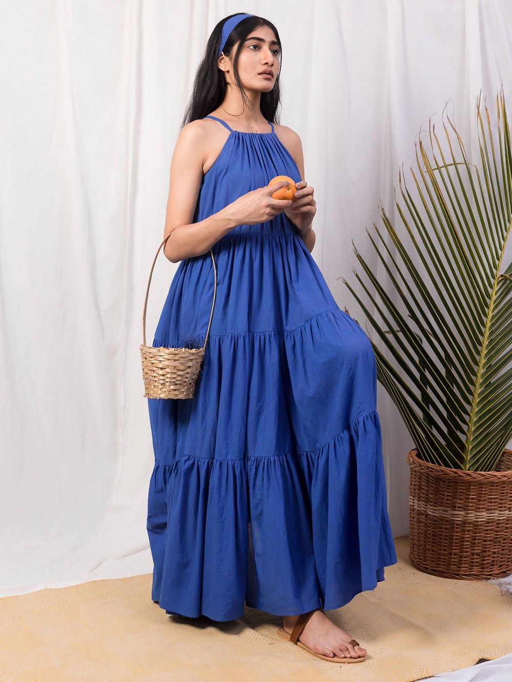 the loom - Blue Cotton Maxi Dress