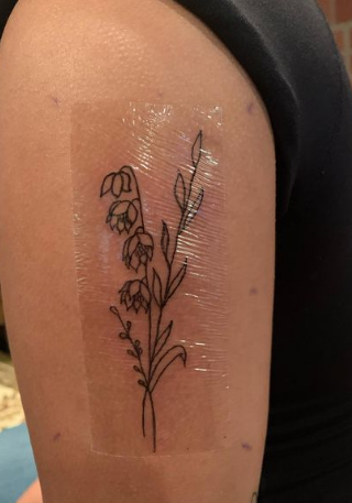 Simple And Neat Lily Of The Valley Tattoo