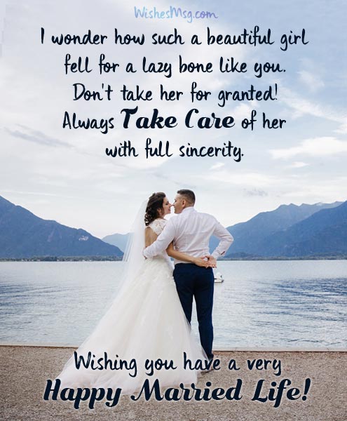 Funny Wedding Wishes For Brother