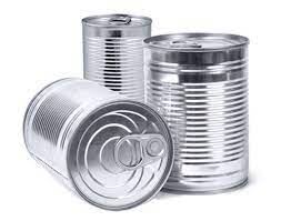 TIN CANS OR PLASTIC CONTAINERS WITH LIDS