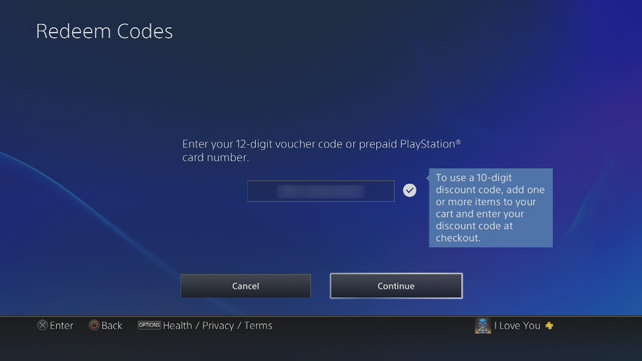 This is how you can do it on your console. But perhaps it's more convenient to redeem the code through website, because you can just copy-paste the code into the field.