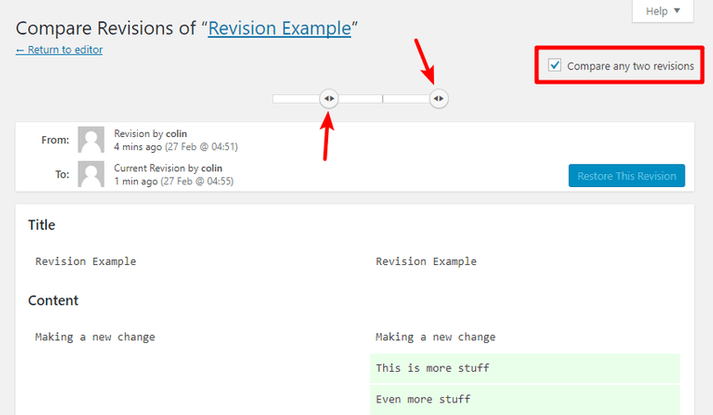 Compare non-sequential versions