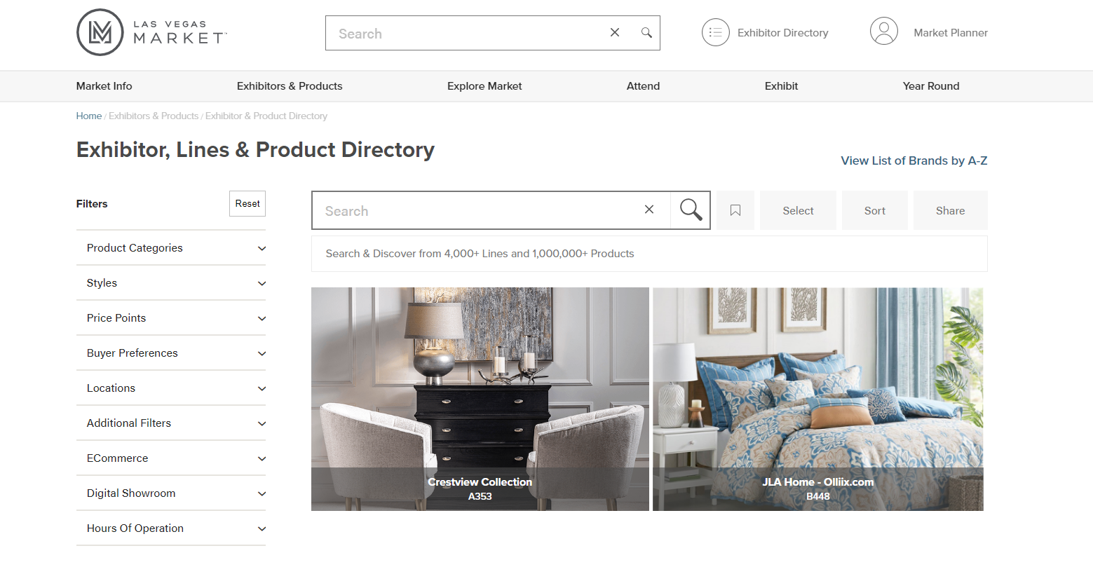 Las Vegas Market Exhibitor Directory