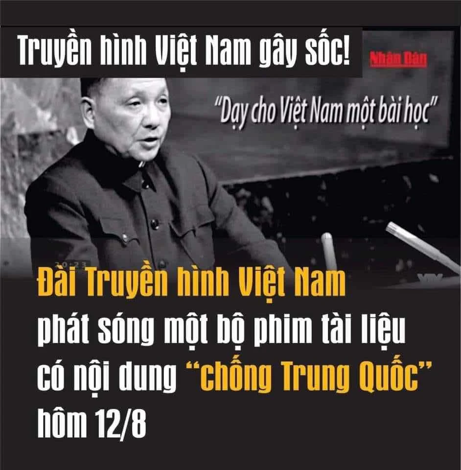 ĐÀI TRUYỀN HÌNH VIỆT NAM GÂY SỐC: CHIẾU PHIM ‘CHỐNG TRUNG QUỐC’