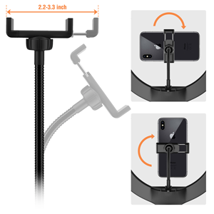 10 inch led desk ring light with tripod stand and phone holder for laptop video conference zoom