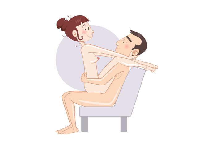 One chair of two sex position