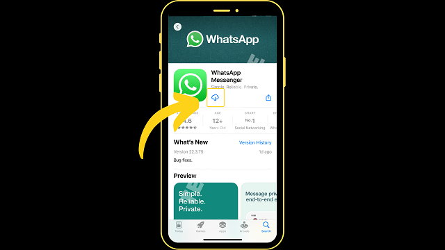 Whatsapp download on iPhone