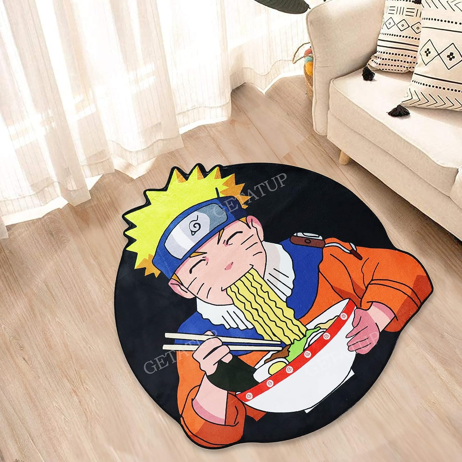 naruto eating ramen rug