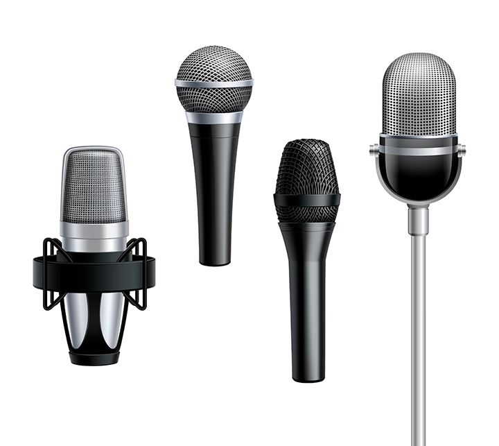 Micrófonos dinámicos y condensadores, algunos de los tipos de micrófonos