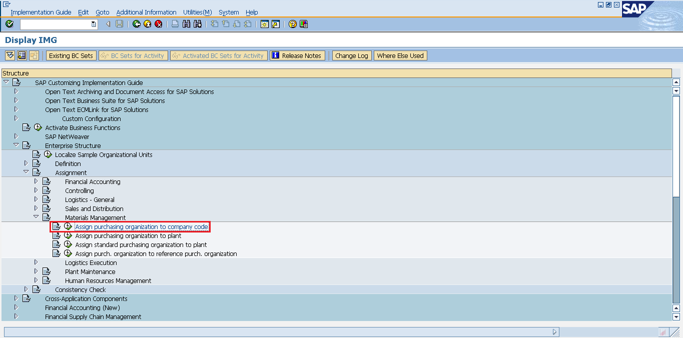 SAP Purchasing organization