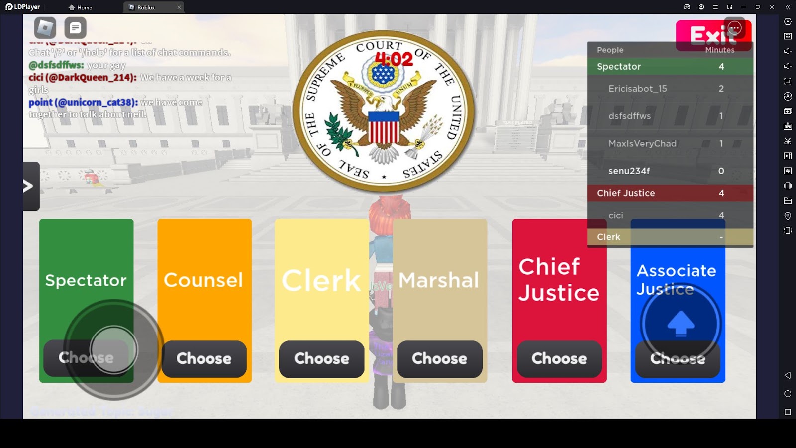 Roblox Supreme Court Guide for Choosing a Role
