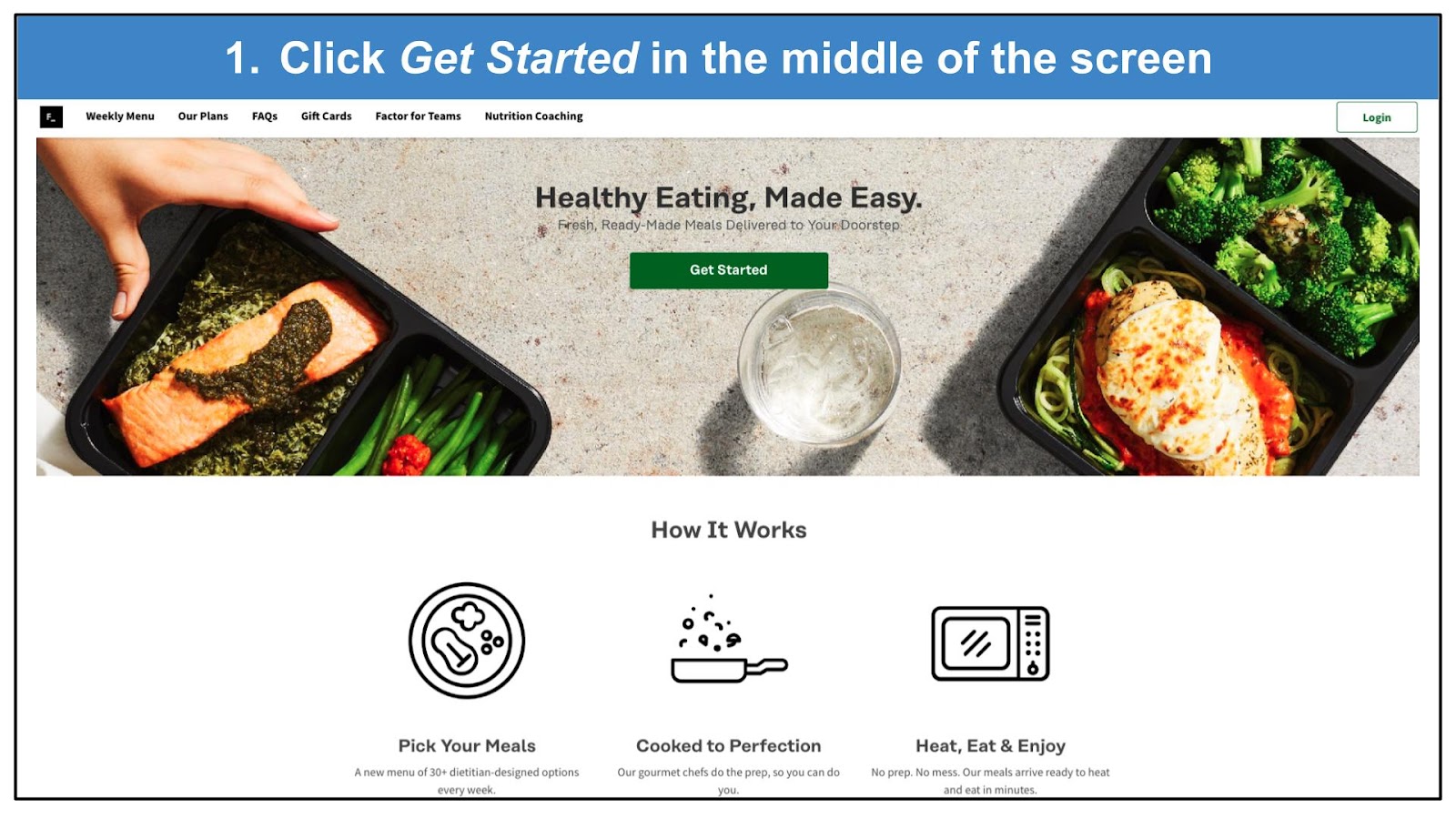 Factor Menus and Plans - Prepared Meal Delivery Service