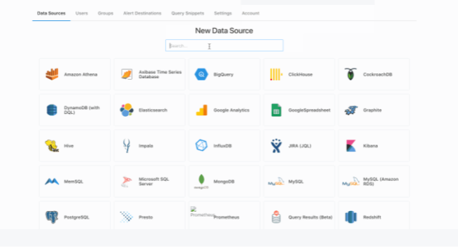Redash Dashboard: Adding Data Source