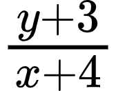{"font":{"family":"Arial","size":10,"color":"#000000"},"code":"$\\frac{y+3}{x+4}$","id":"28","type":"$","ts":1603793637126,"cs":"Uny6ryViYYT4oP35cFhyyw==","size":{"width":28,"height":21}}