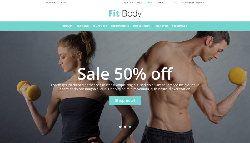 Fitness Magento free theme