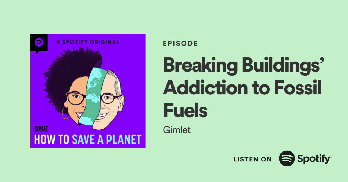 Episode Promo Image Title of episode with the show's branded illustration of hosts Dr. Ayana Elizabeth Johnson and Alex Blumberg separated by a sliver of planet Earth. Image is hyperlinked to respective Spotify episode page.