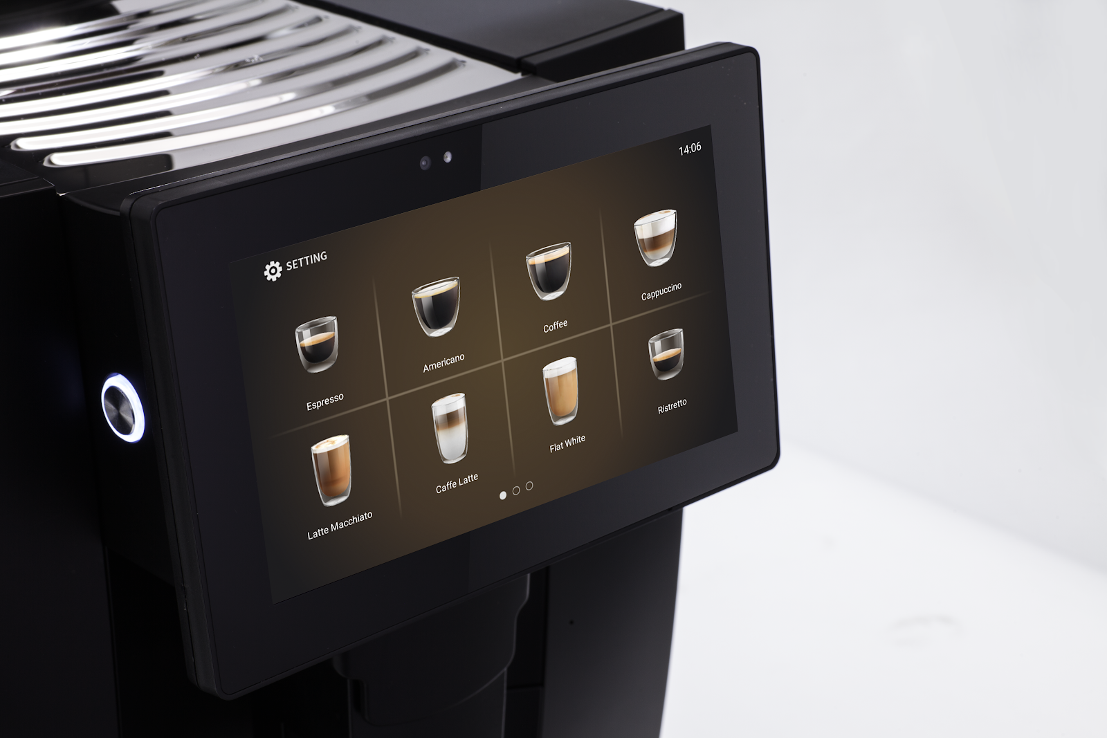 Màn hình Máy pha cà phê tự động công nghiệp Kalerm K95LT