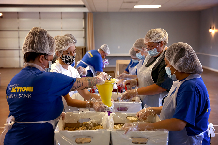 Isabella Bank employees volunteering in the community