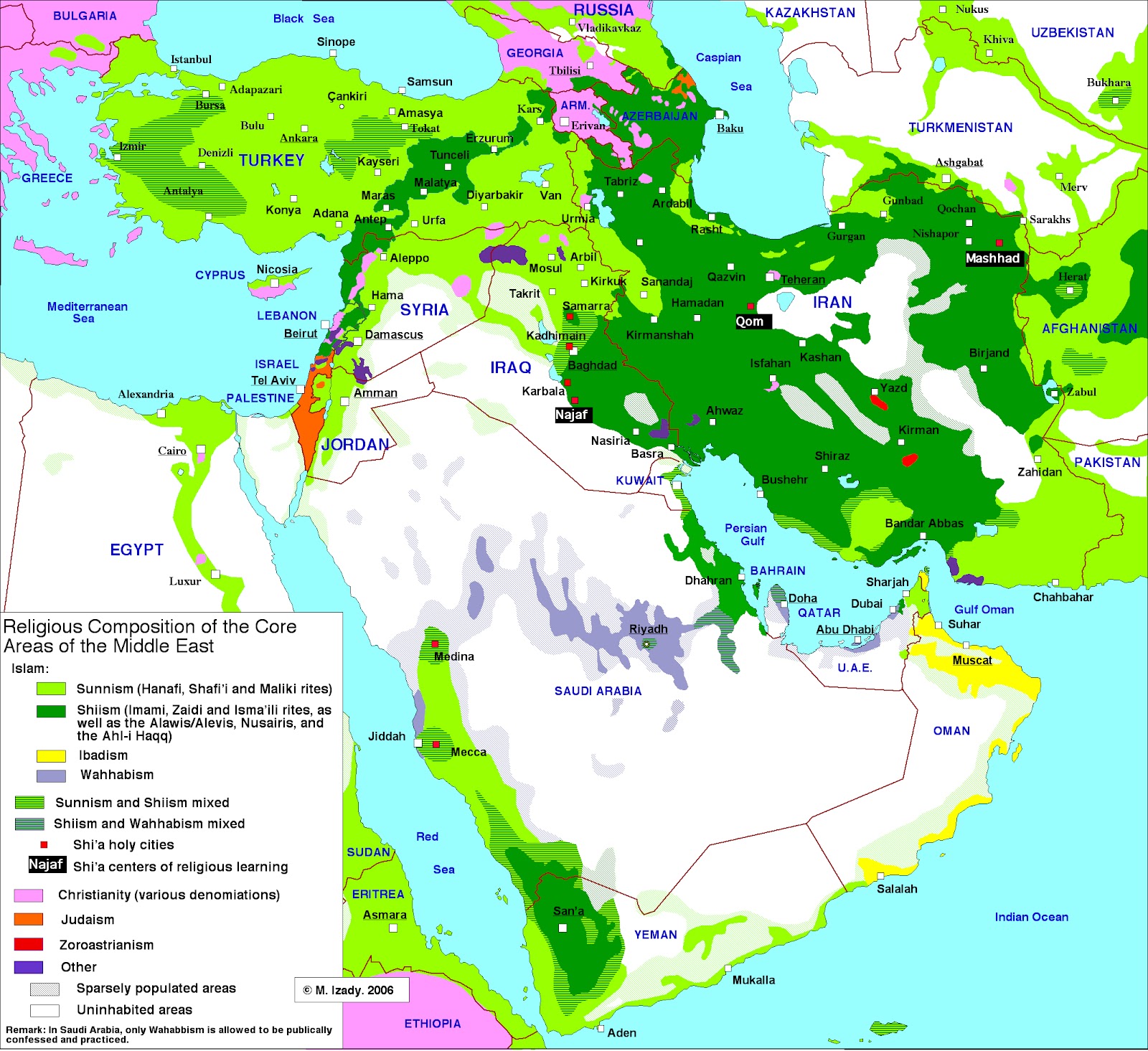 Image result for religious map of the Middle East