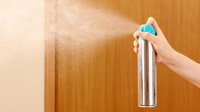 Air freshener spraying in a room.