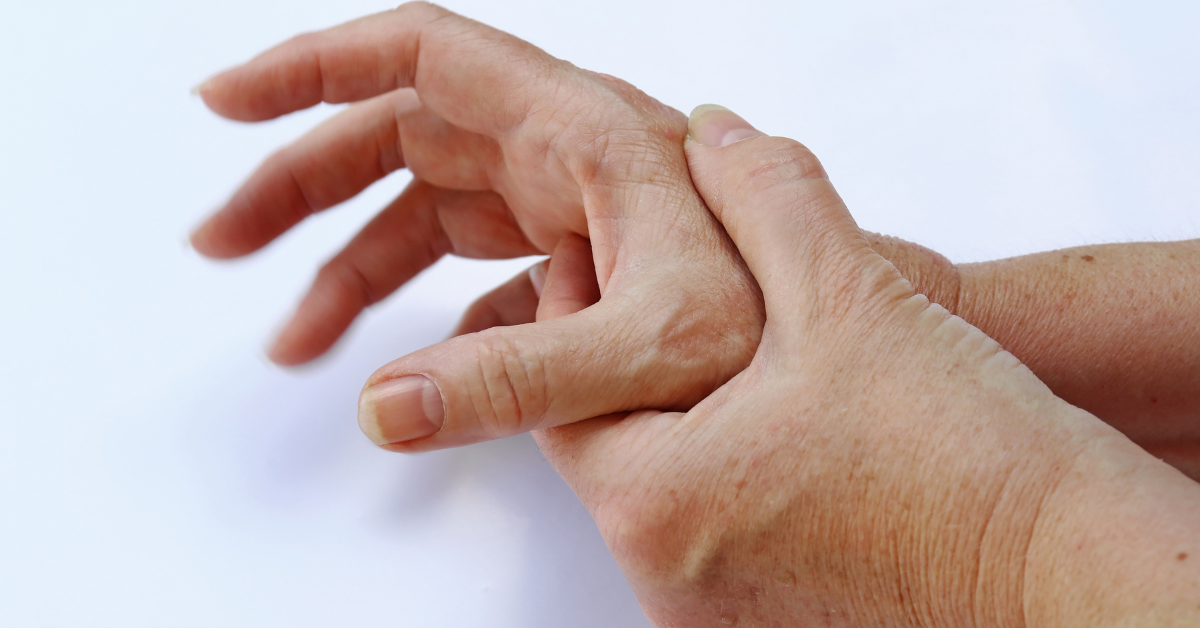 Support and Understanding: Two hands holding each other, symbolizing the cognitive challenges in Parkinson's Disease