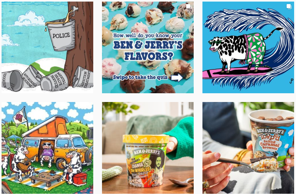 Best brands on Instagram: Ben and Jerry's