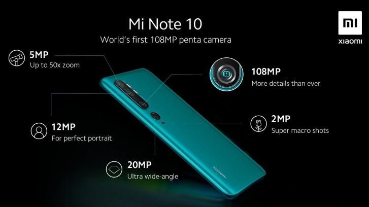 Xiaomi Mi Note 10's penta-camera setup detailed - GSMArena.com news