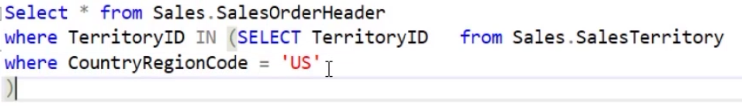 subquery in sql