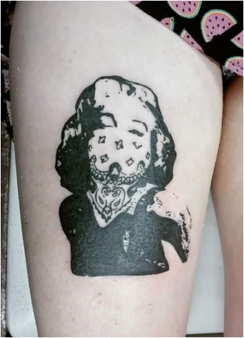 Stencil Marilyn Tattoo