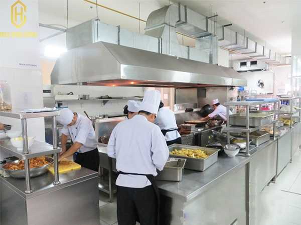 bếp inox nhà hàng