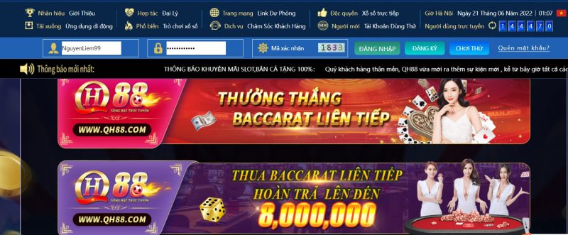 Chiến thắng cùng casino Qh99 kèm theo quà khuyến mãi khủng