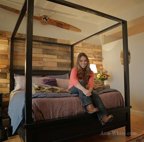 Saving Alaska Farmhouse Canopy Bed Ana White