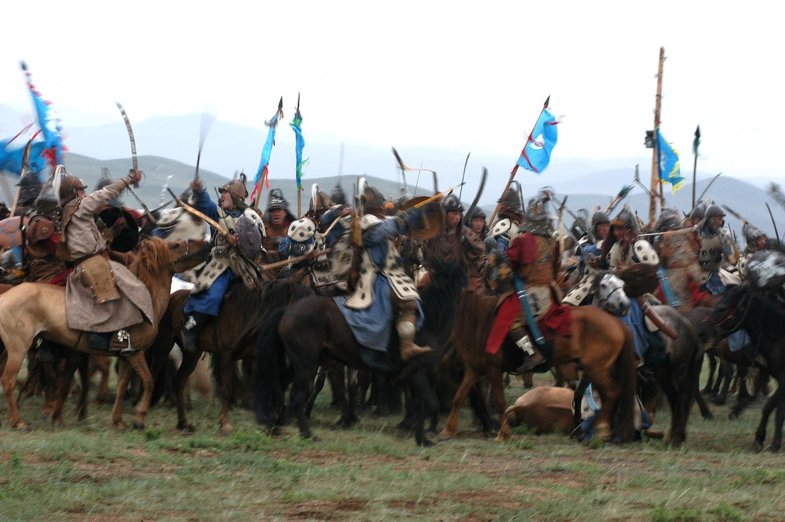 A reenactment of a Mongol battle. Image via Wikimedia Commons.