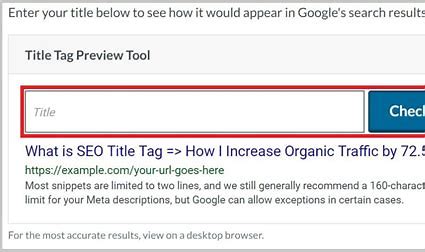 Moz Title Tag Preview Tool