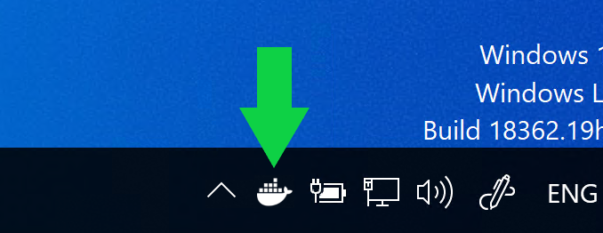 Docker tray icon