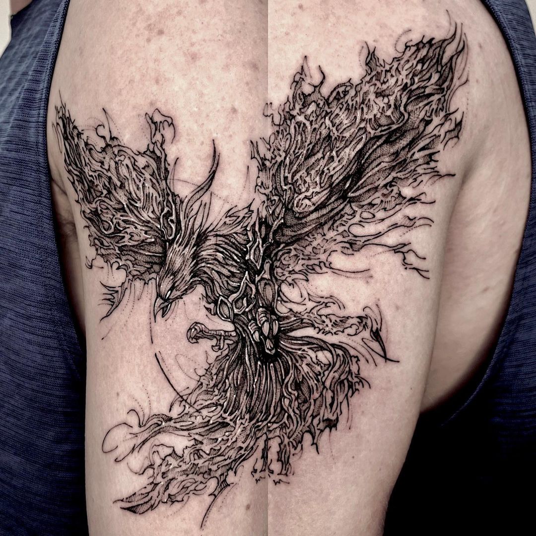 Fierce Phoenix Tattoo