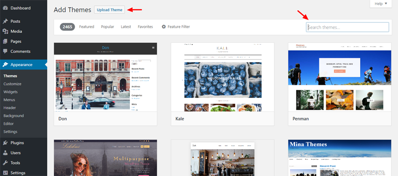 upload-or-search-wordpress-theme-wordpress-org