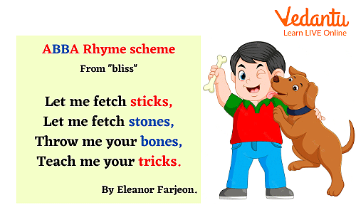 This image shows Example of abba Rhyme Scheme

