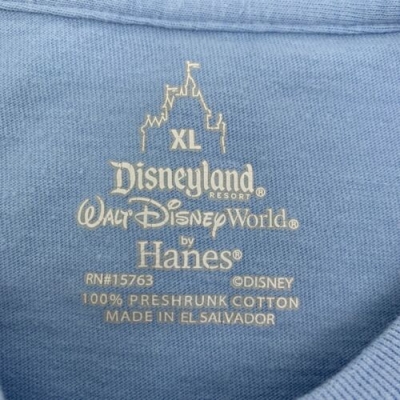 vintage walt disney disneyland hanes t-shirt printed tag
