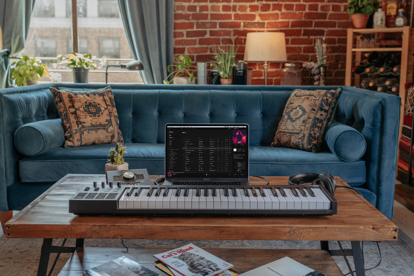 MIDI Keyboard and Laptop 