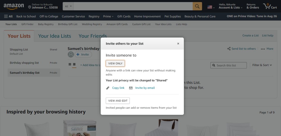How to share your wish list on Amazon - 4