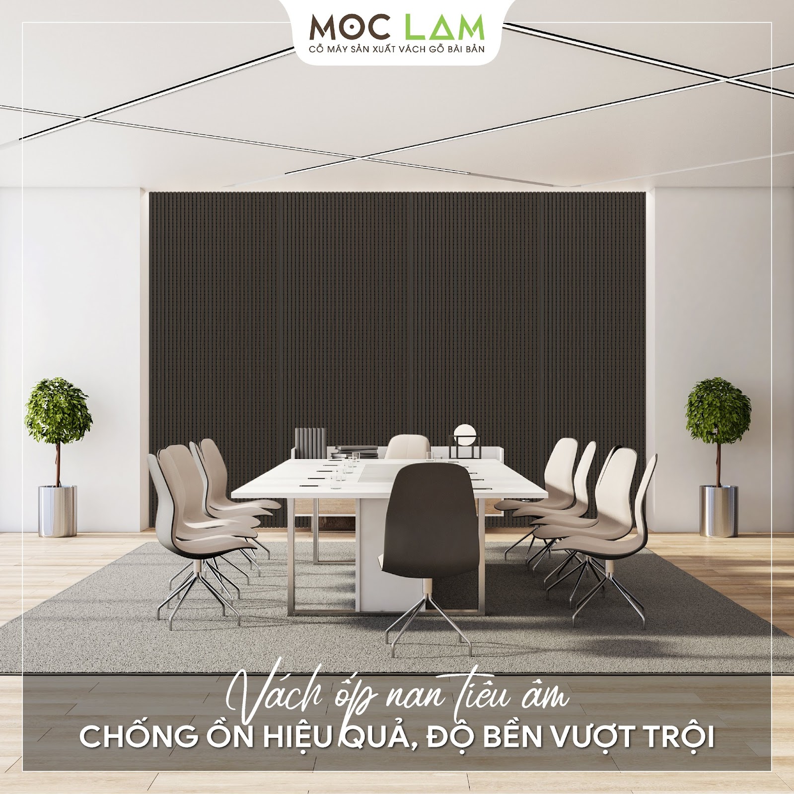 4 loại vách gỗ tiêu âm được nhiều người sử dụng nhất Mộc Lam 