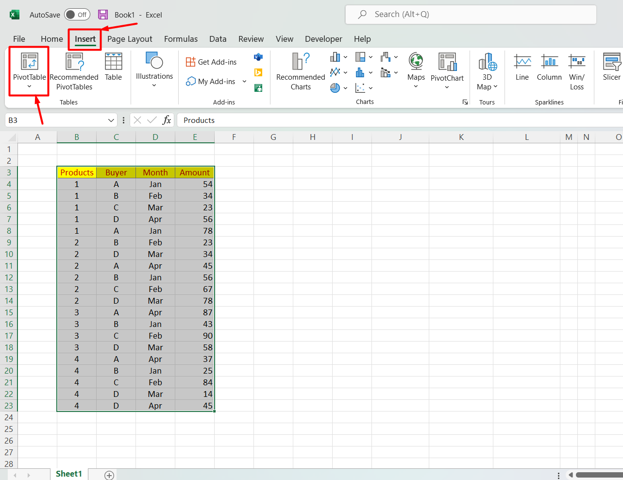 how to move a Pivot table in Excel- within the existing worksheet