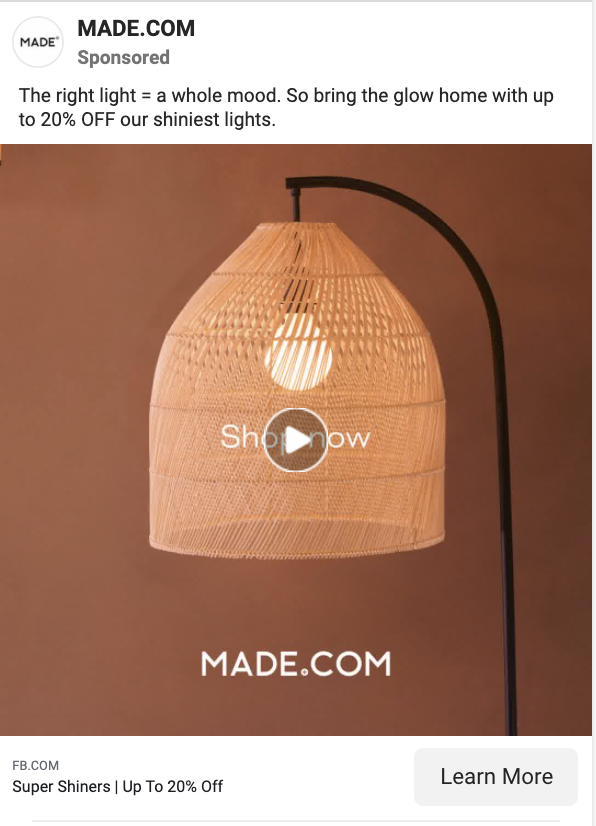 Facebook ad example