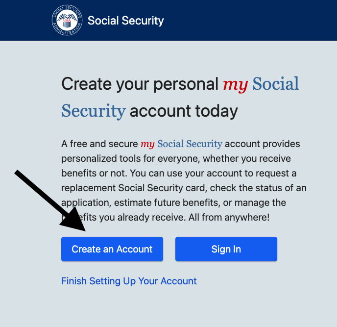 Create your personal my Social Security account today