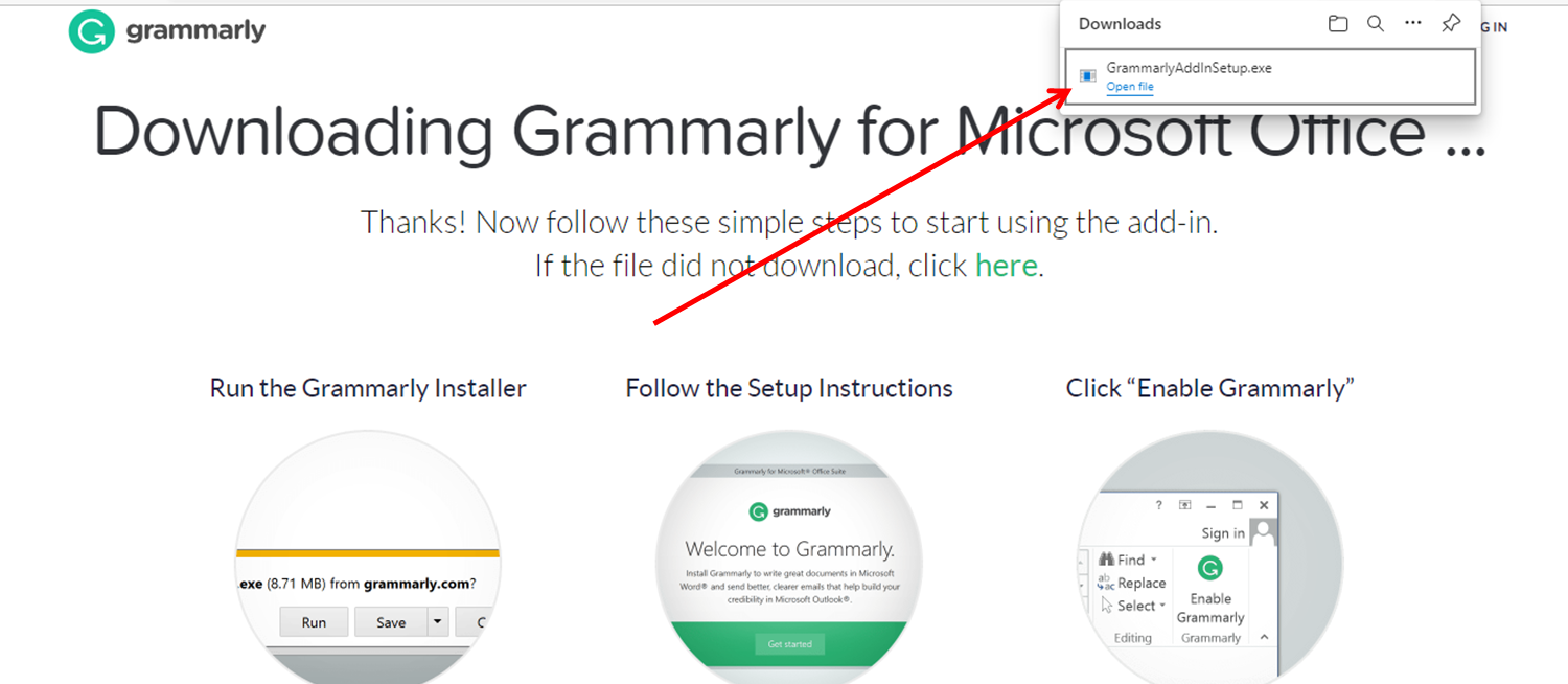 add Grammarly to Microsoft word