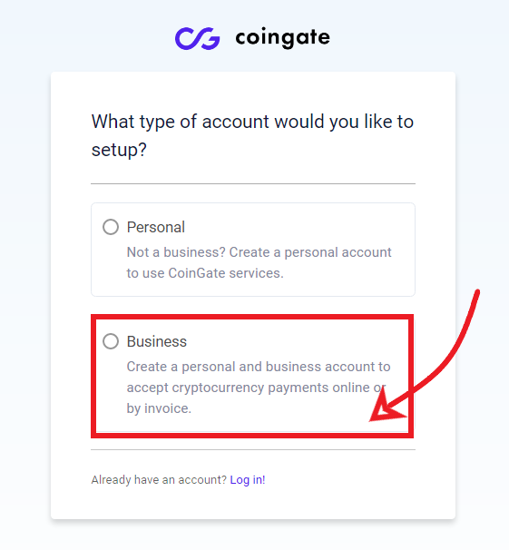 create business account