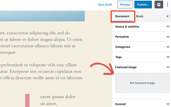 Configurando uma imagem em destaque para uma postagem do WordPress